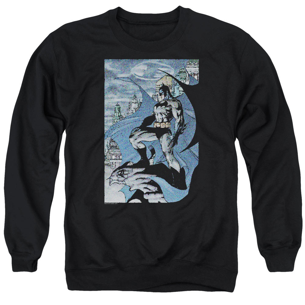 AN OFFCIALLY LICENSED BATMAN SEURBAT ADULT UNISEX CREWNECK SWEATSHIRT BLACK
