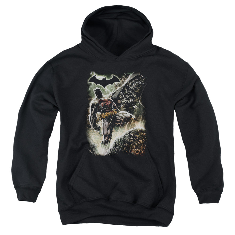 AN OFFCIALLY LICENSED BATMAN FAMILY YOUTH HOODIE BLACK