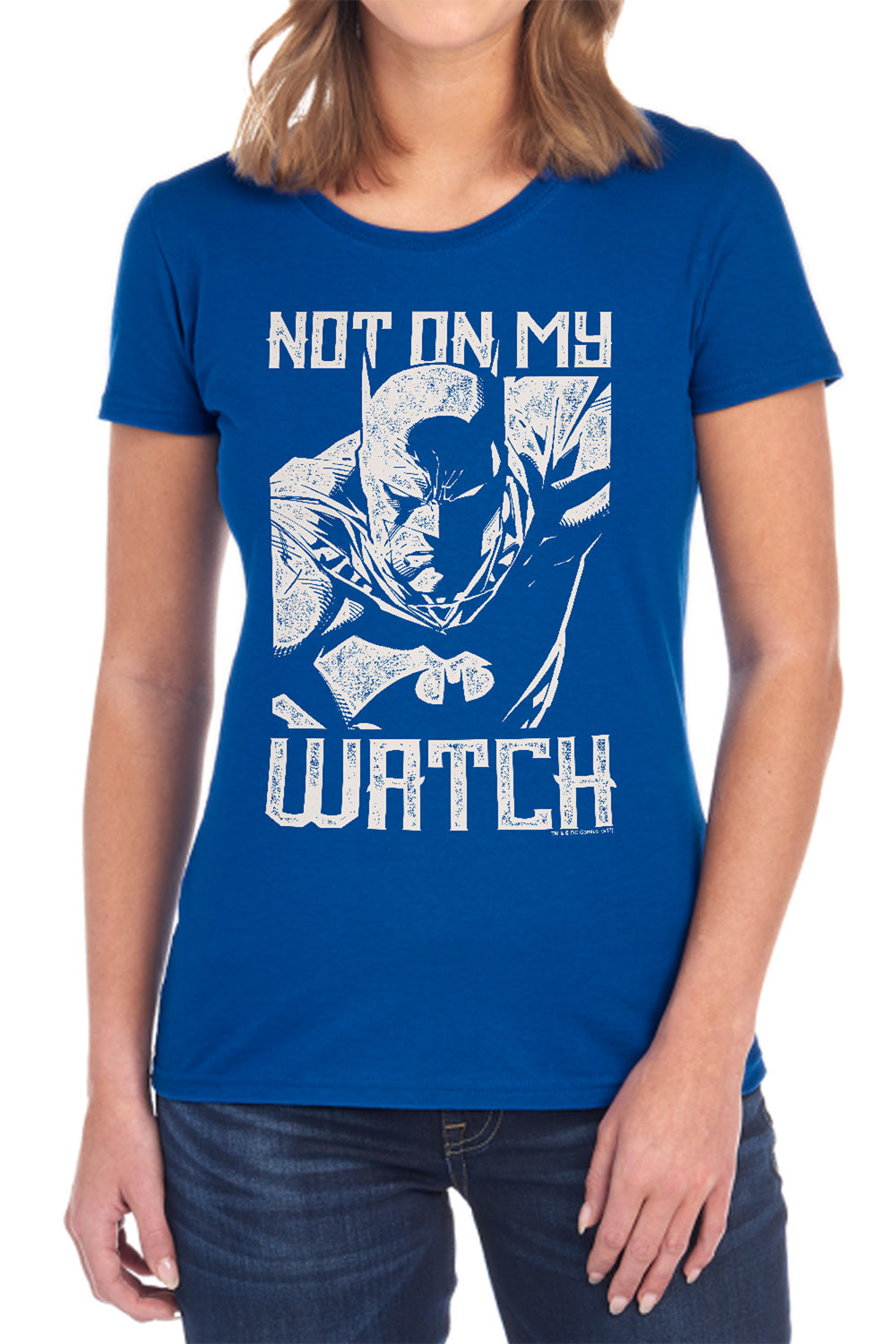 AN OFFCIALLY LICENSED BATMAN WATCH WOMEN'S REGULAR FIT T-SHIRT BLACK