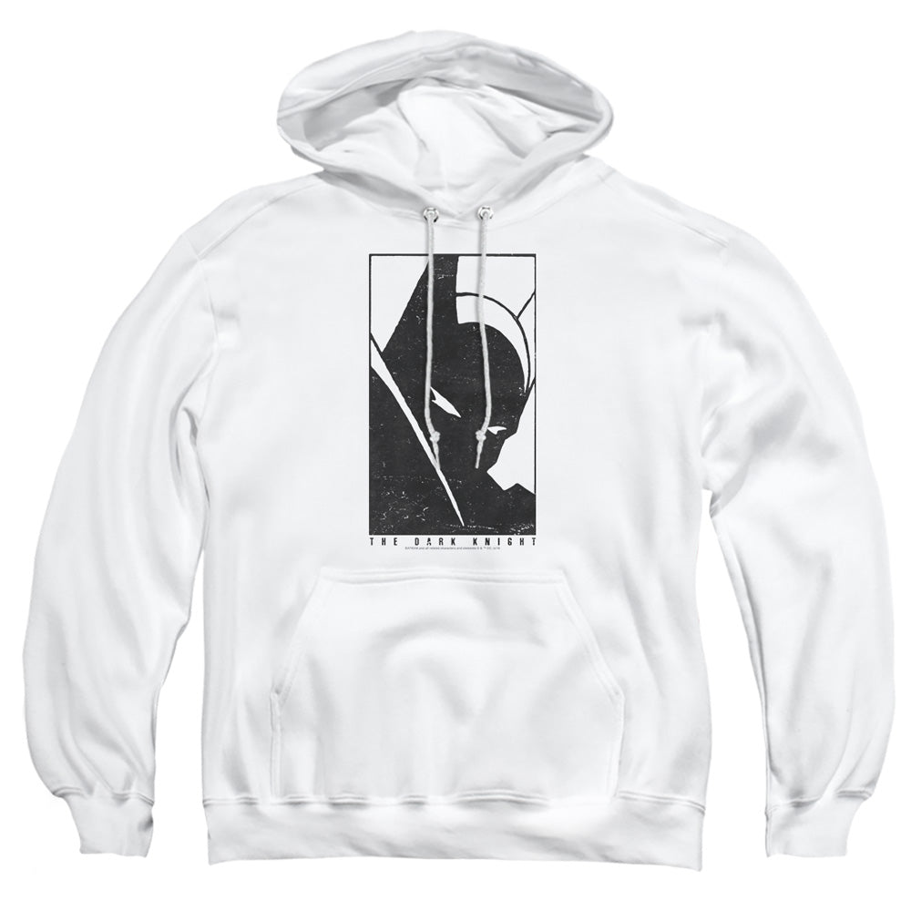 AN OFFCIALLY LICENSED BATMAN AN ICON ADULT UNISEX PULLOVER HOODIE WHITE