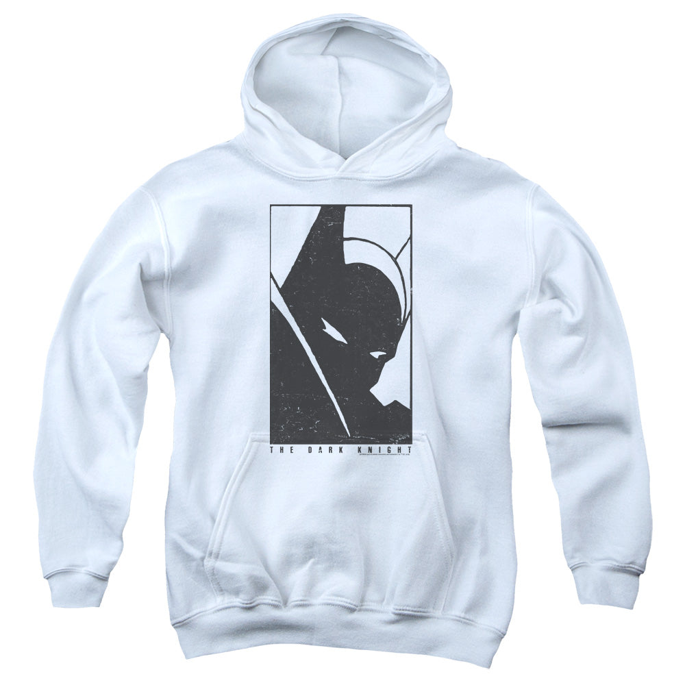 AN OFFCIALLY LICENSED BATMAN AN ICON YOUTH HOODIE WHITE