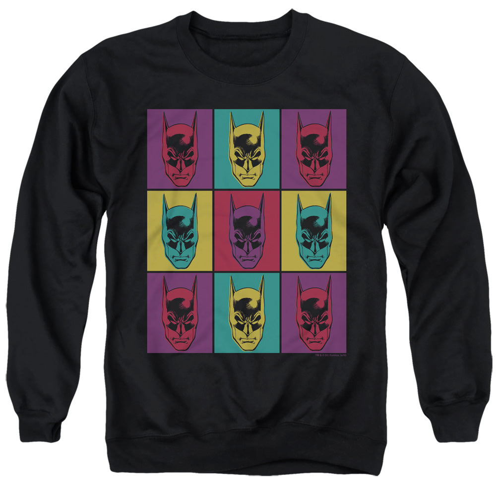 AN OFFCIALLY LICENSED BATMAN WARHOL BATMAN ADULT UNISEX CREWNECK SWEATSHIRT BLACK