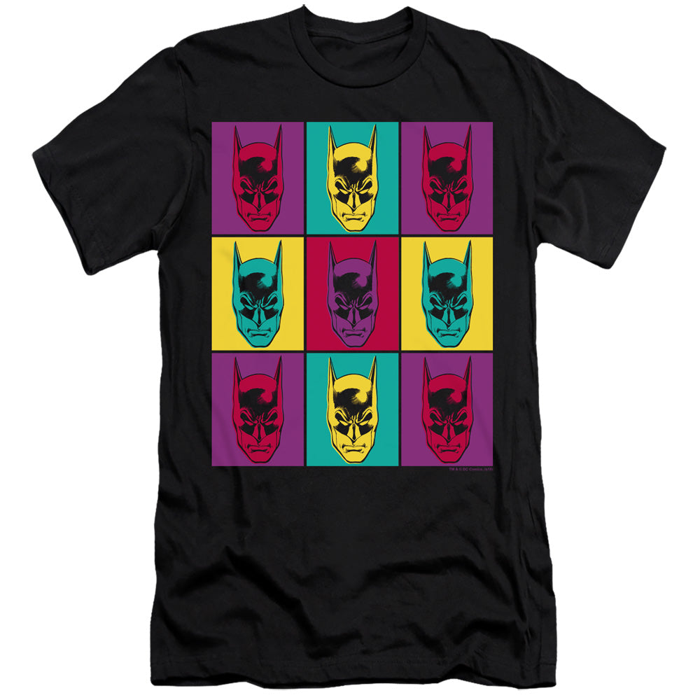 AN OFFCIALLY LICENSED BATMAN WARHOL BATMAN MEN'S PREMIUM SLIM FIT T-SHIRT BLACK