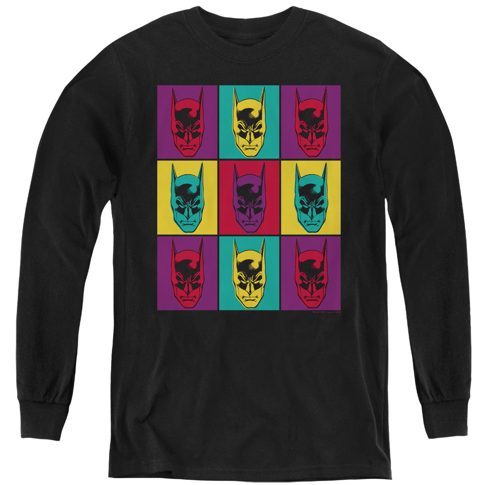 AN OFFCIALLY LICENSED BATMAN WARHOL BATMAN YOUTH LONG SLEEVE T-SHIRT BLACK