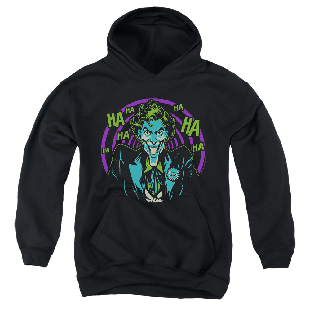 AN OFFCIALLY LICENSED BATMAN HAHAHA YOUTH HOODIE BLACK