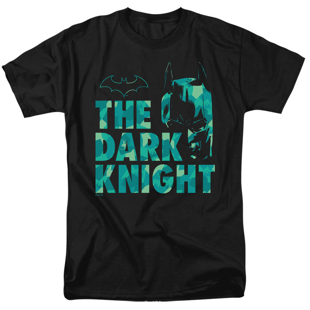 AN OFFCIALLY LICENSED BATMAN CUTTING PATTERN MEN'S REGULAR FIT T-SHIRT BLACK