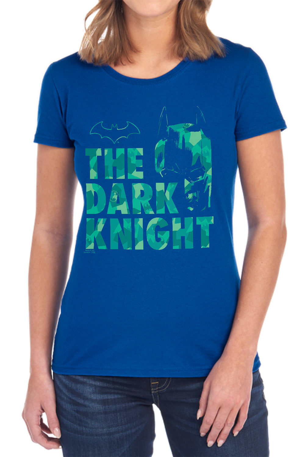 AN OFFCIALLY LICENSED BATMAN CUTTING PATTERN WOMEN'S REGULAR FIT T-SHIRT BLACK