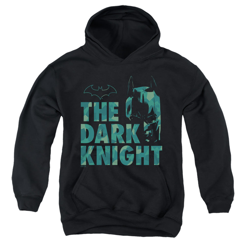 AN OFFCIALLY LICENSED BATMAN CUTTING PATTERN YOUTH HOODIE BLACK