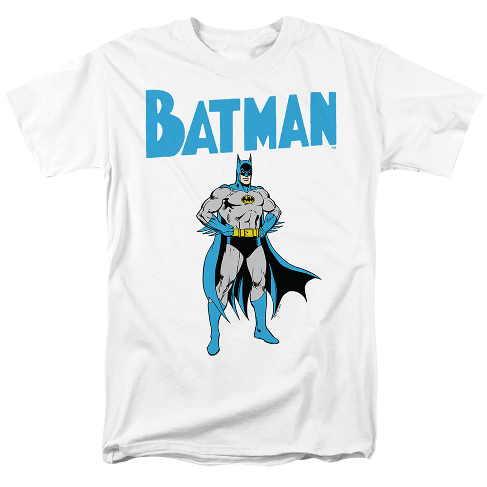 AN OFFCIALLY LICENSED BATMAN STANCE MEN'S REGULAR FIT T-SHIRT WHITE