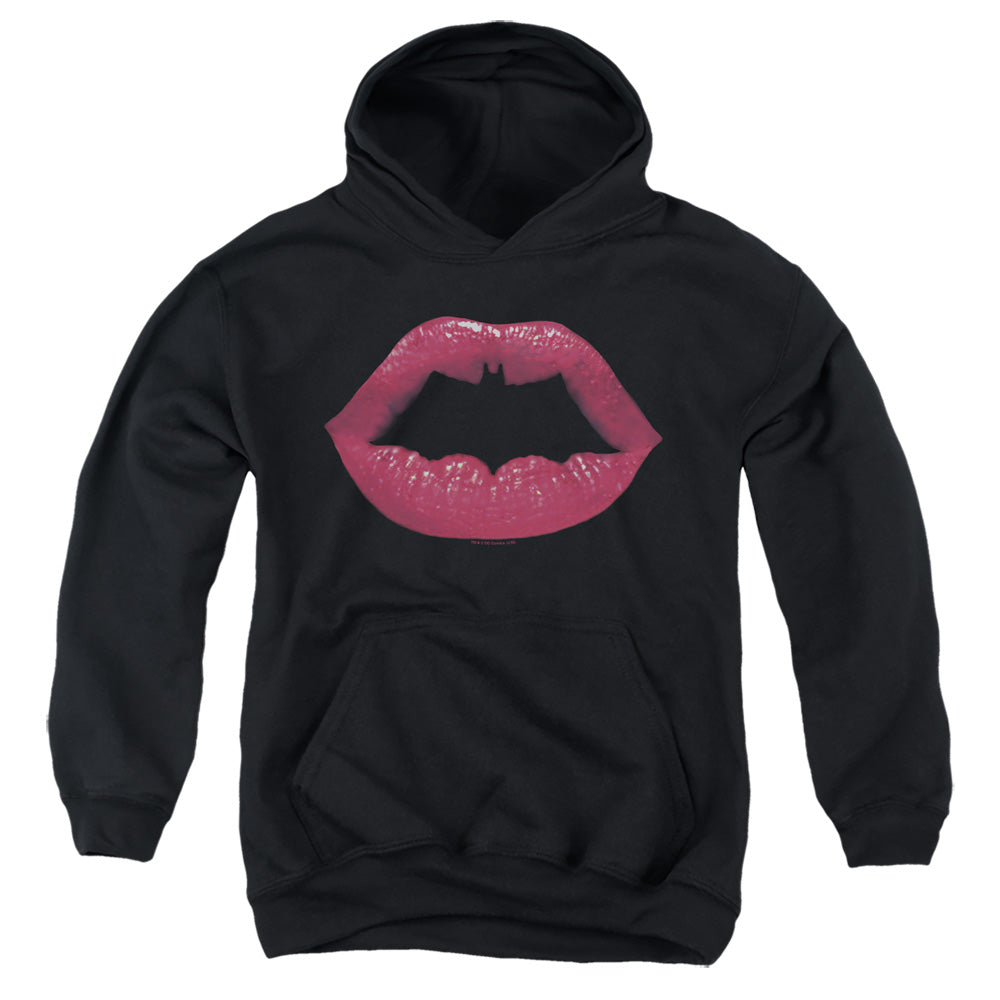 AN OFFCIALLY LICENSED BATMAN BAT KISS YOUTH HOODIE BLACK