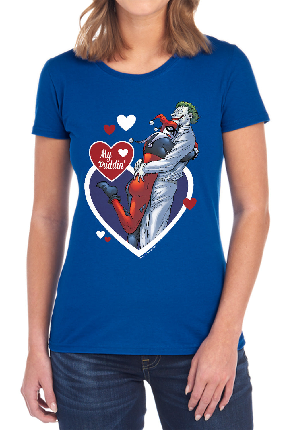 AN OFFCIALLY LICENSED BATMAN MY PUDDIN WOMEN'S REGULAR FIT T-SHIRT BLACK