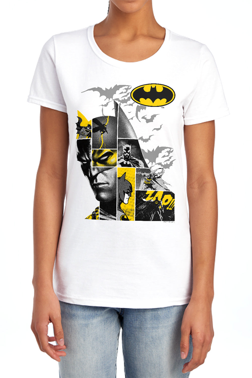 AN OFFCIALLY LICENSED BATMAN LONG LIVE WOMEN'S REGULAR FIT T-SHIRT WHITE