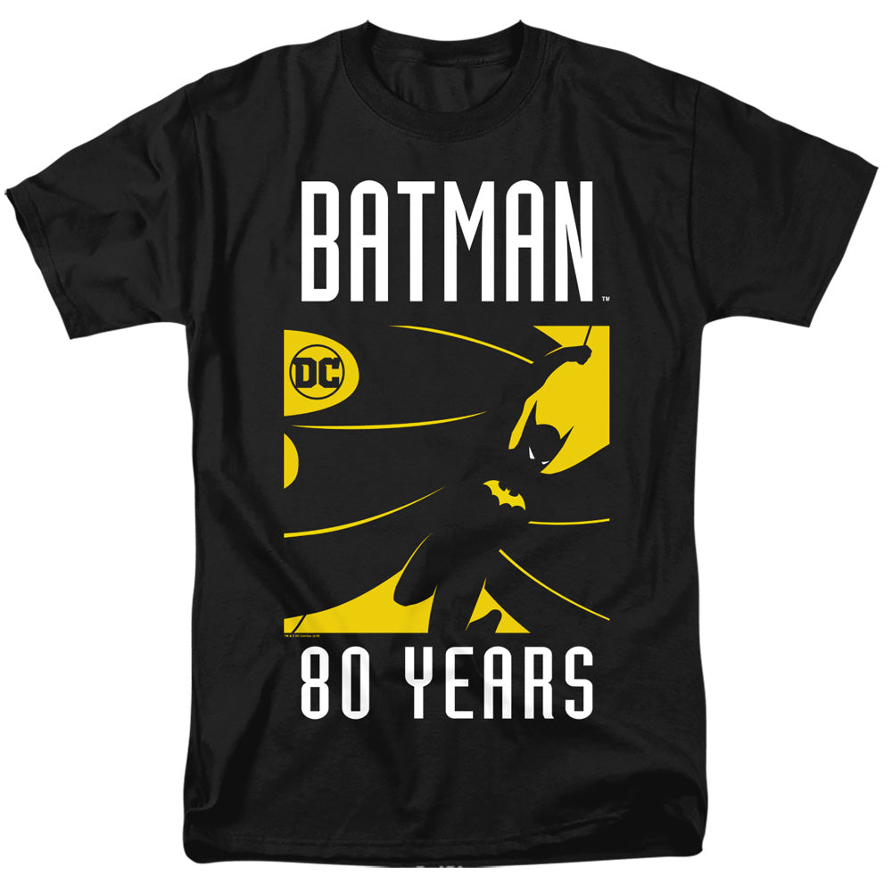 AN OFFCIALLY LICENSED BATMAN SILHOUETTE MEN'S REGULAR FIT T-SHIRT BLACK