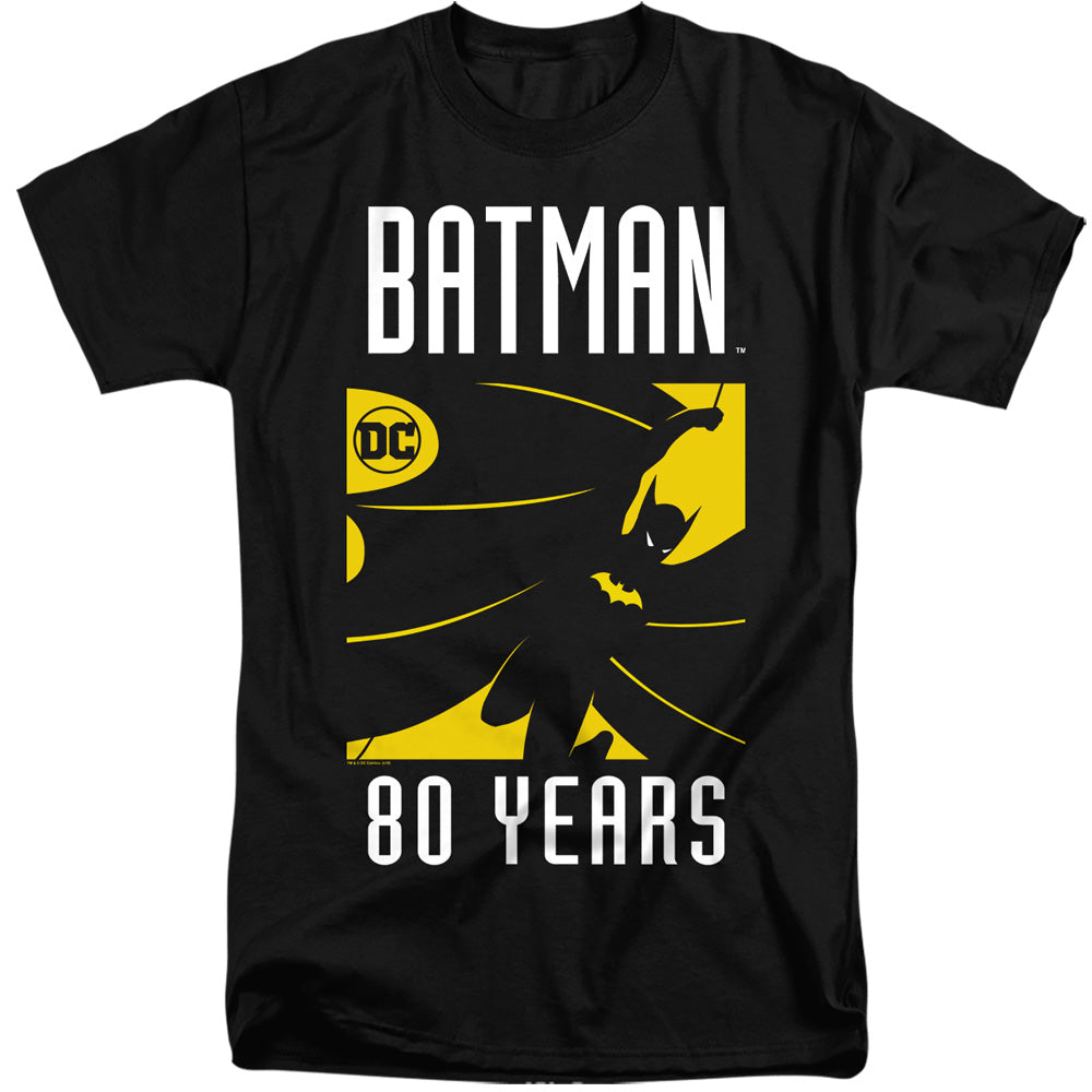 AN OFFCIALLY LICENSED BATMAN SILHOUETTE MEN'S TALL FIT T-SHIRT BLACK