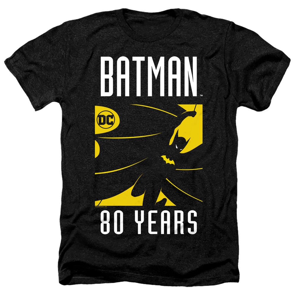 AN OFFCIALLY LICENSED BATMAN SILHOUETTE MEN'S HEATHER T-SHIRT CHARCOAL