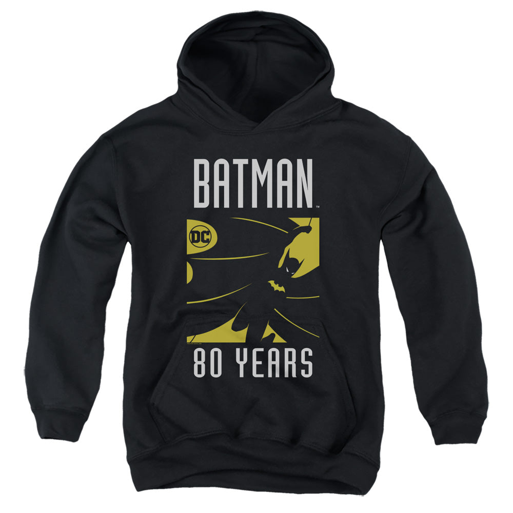 AN OFFCIALLY LICENSED BATMAN SILHOUETTE YOUTH HOODIE BLACK