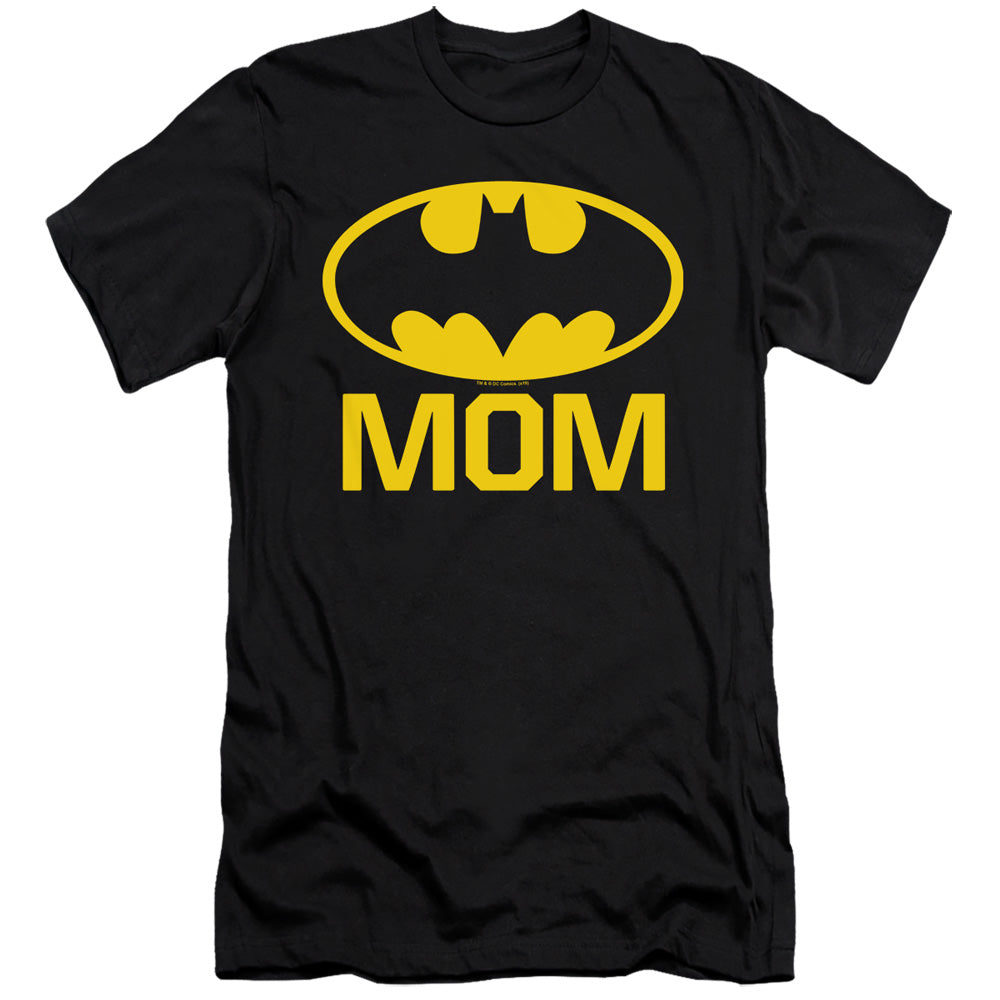 AN OFFCIALLY LICENSED BATMAN BAT MOM MEN'S PREMIUM SLIM FIT T-SHIRT BLACK