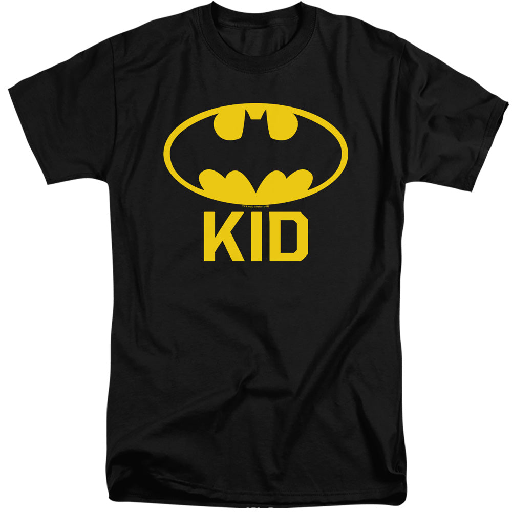 AN OFFCIALLY LICENSED BATMAN BAT KID MEN'S TALL FIT T-SHIRT BLACK