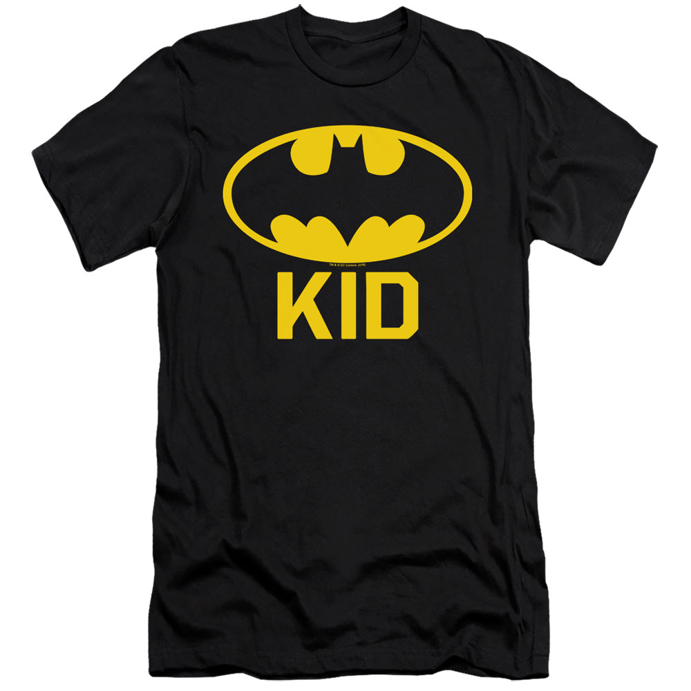 AN OFFCIALLY LICENSED BATMAN BAT KID MEN'S PREMIUM SLIM FIT T-SHIRT BLACK