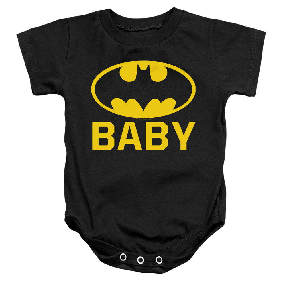 AN OFFCIALLY LICENSED BATMAN BAT BABY BABY BODYSUIT BLACK