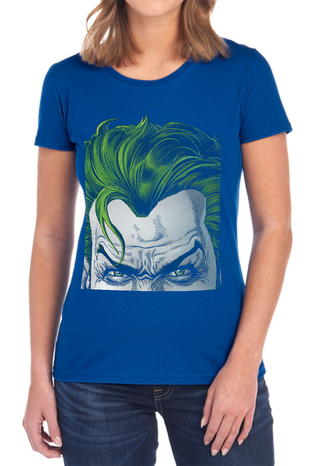 AN OFFCIALLY LICENSED BATMAN JOKER DRIP WOMEN'S REGULAR FIT T-SHIRT BLACK