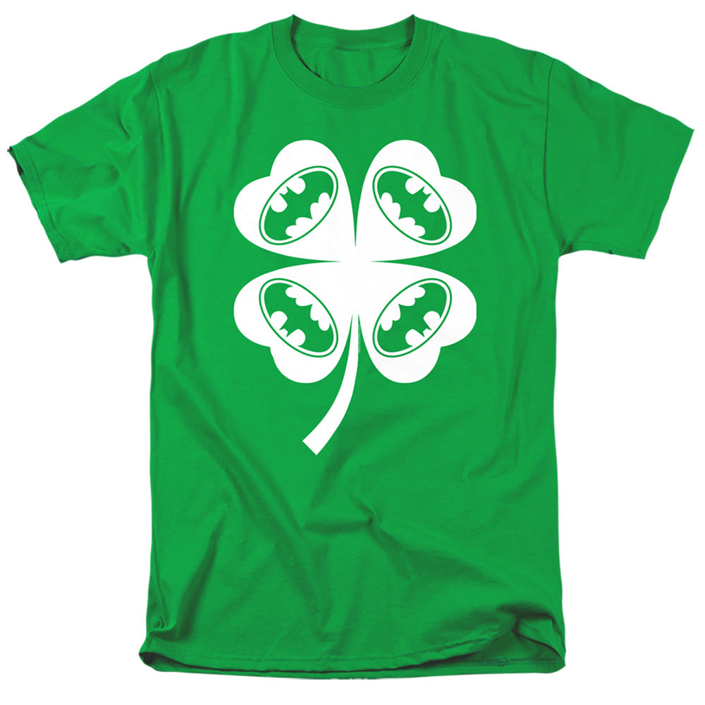 AN OFFCIALLY LICENSED BATMAN BAT CLOVER MEN'S REGULAR FIT T-SHIRT KELLY GREEN