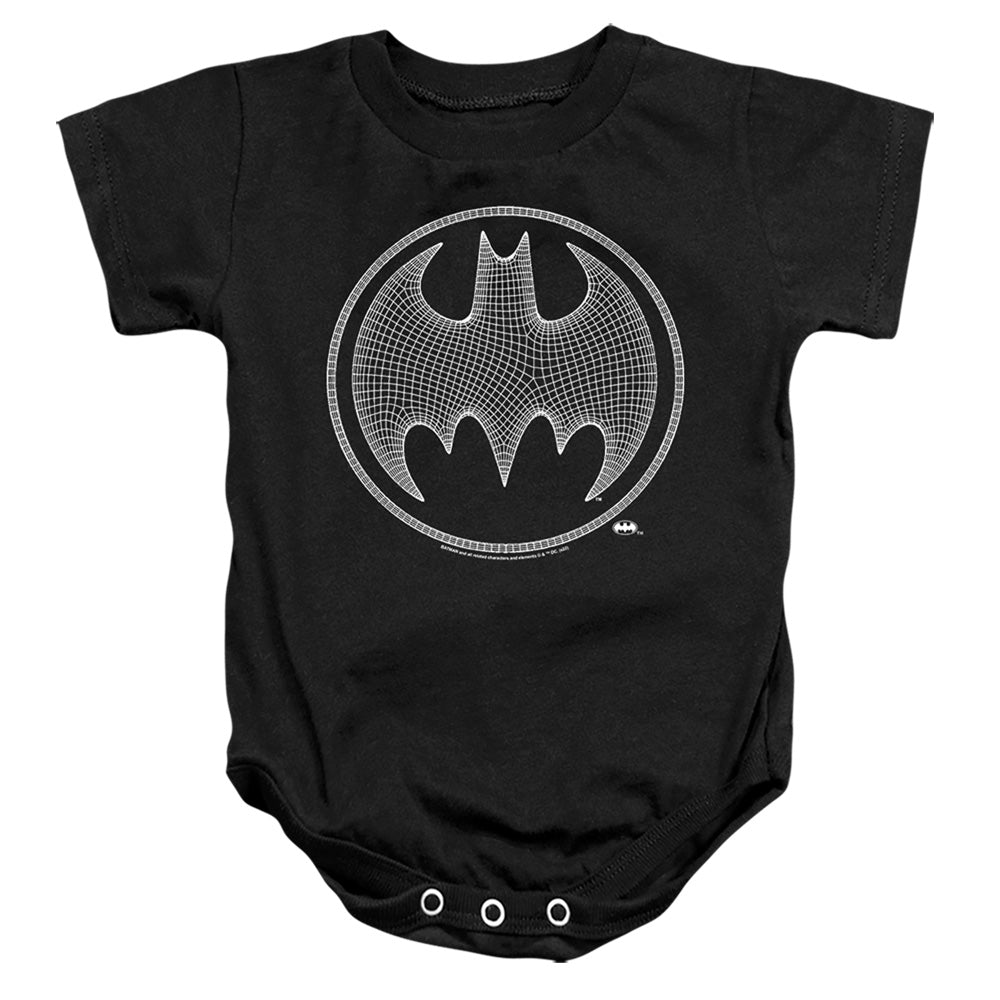 AN OFFCIALLY LICENSED BATMAN BATMAN 3D 1 BABY BODYSUIT BLACK
