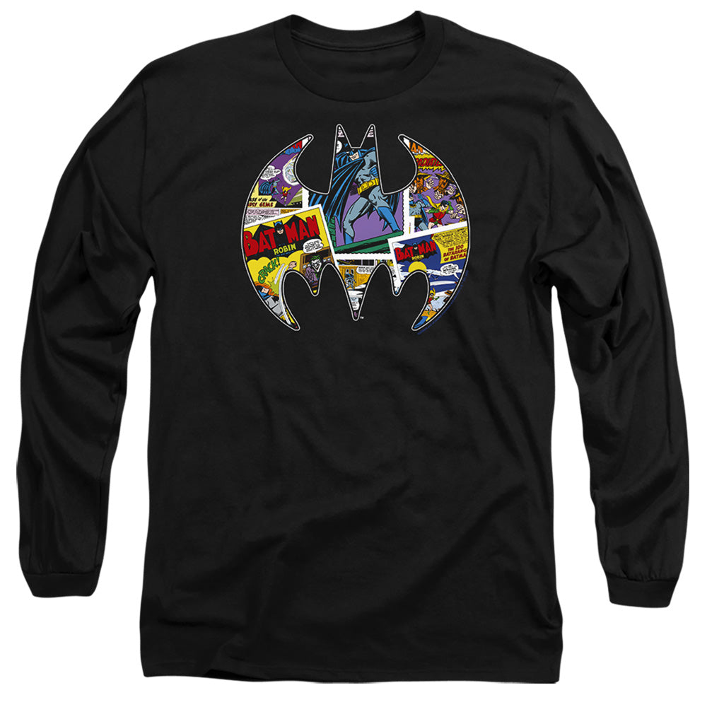 AN OFFCIALLY LICENSED BATMAN COMIC BAT MEN'S LONG SLEEVE T-SHIRT BLACK