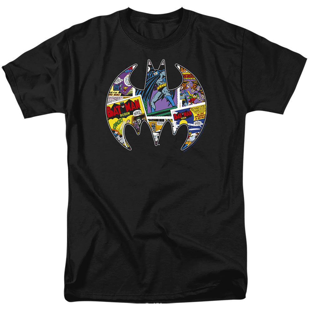 AN OFFCIALLY LICENSED BATMAN COMIC BAT MEN'S REGULAR FIT T-SHIRT BLACK