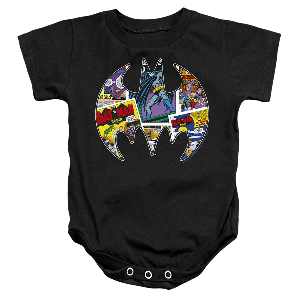 AN OFFCIALLY LICENSED BATMAN COMIC BAT BABY BODYSUIT BLACK