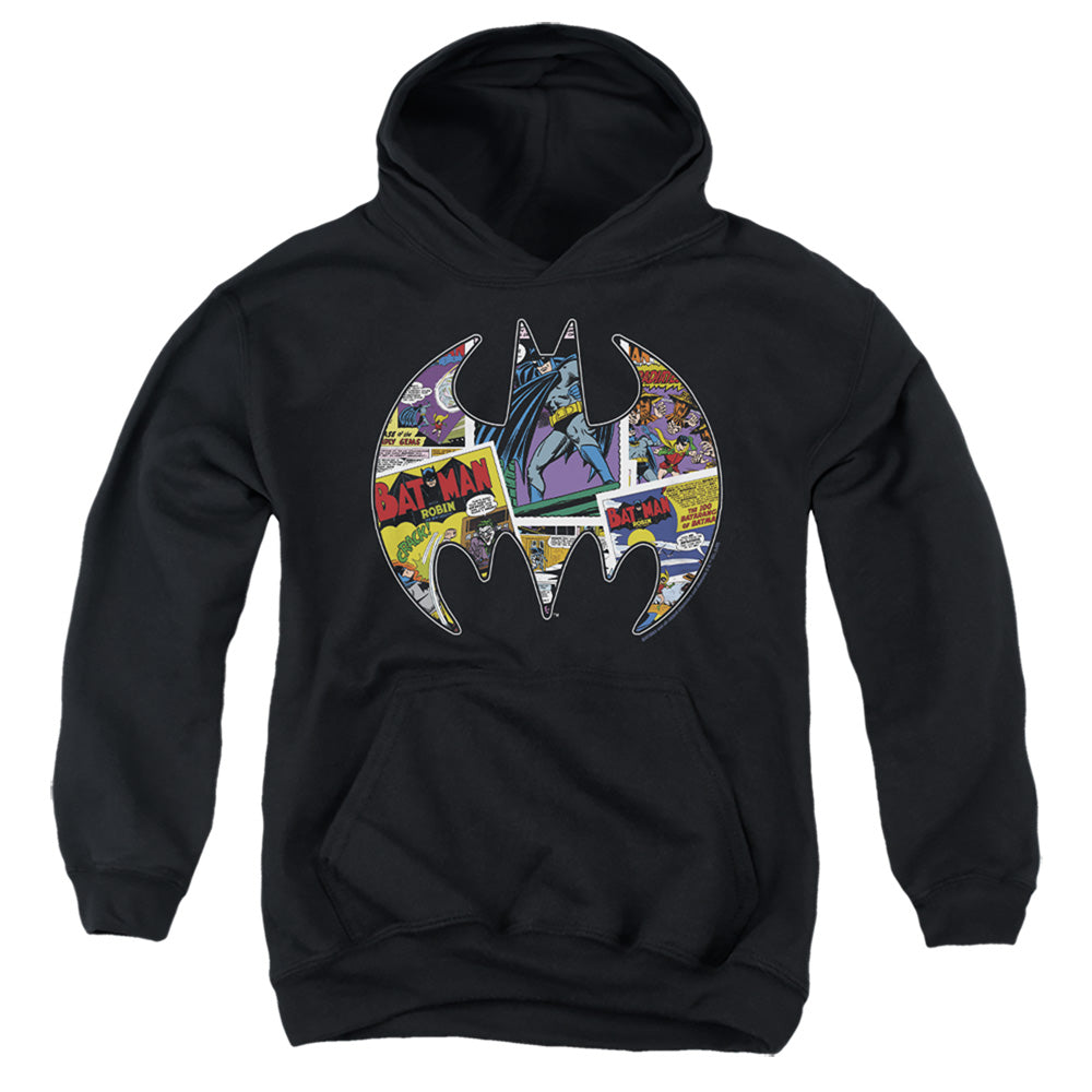 AN OFFCIALLY LICENSED BATMAN COMIC BAT YOUTH HOODIE BLACK