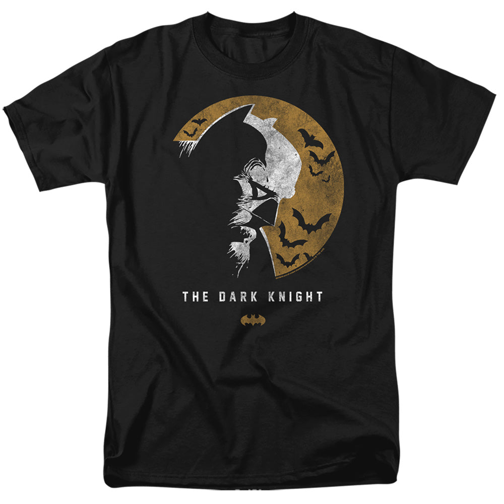 AN OFFCIALLY LICENSED BATMAN DARK KNIGHT MOON MEN'S REGULAR FIT T-SHIRT BLACK