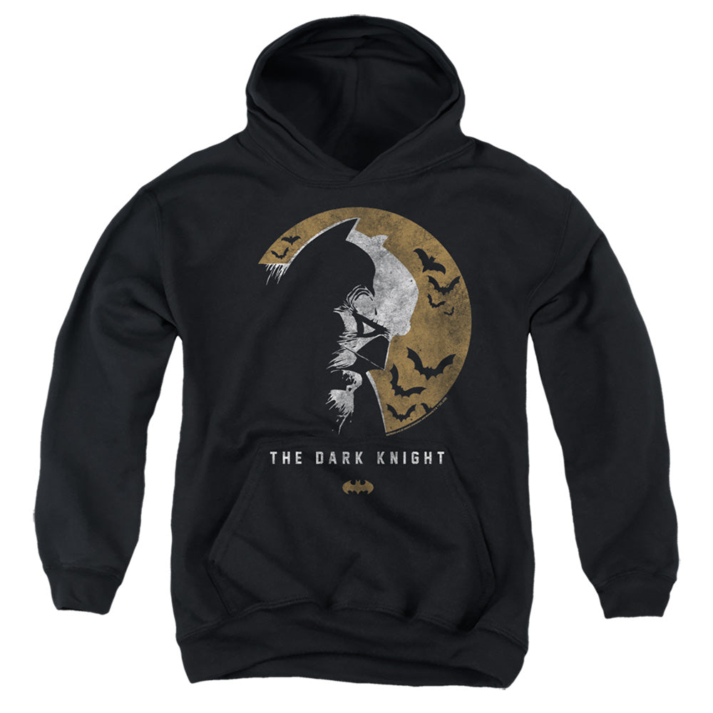AN OFFCIALLY LICENSED BATMAN DARK KNIGHT MOON YOUTH HOODIE BLACK