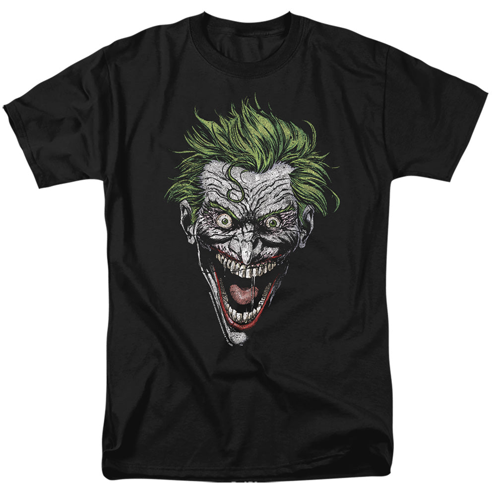 AN OFFCIALLY LICENSED BATMAN JOKER MEN'S REGULAR FIT T-SHIRT BLACK