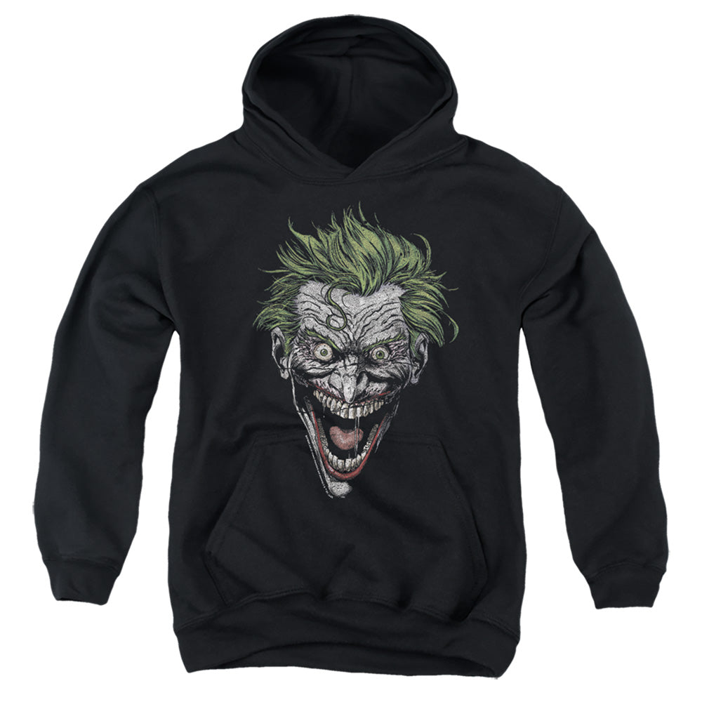 AN OFFCIALLY LICENSED BATMAN JOKER YOUTH HOODIE BLACK