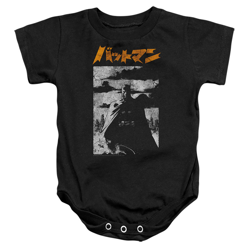 AN OFFCIALLY LICENSED BATMAN TOKYO SHADOWS BABY BODYSUIT BLACK