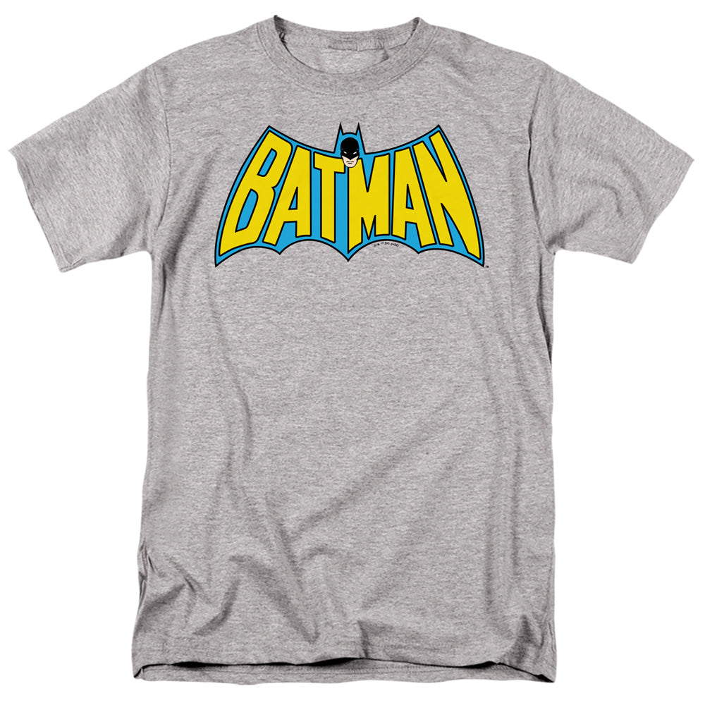 AN OFFCIALLY LICENSED BATMAN WINTAGE BATMAN LOGO MEN'S REGULAR FIT T-SHIRT ATHLETIC HEATHER