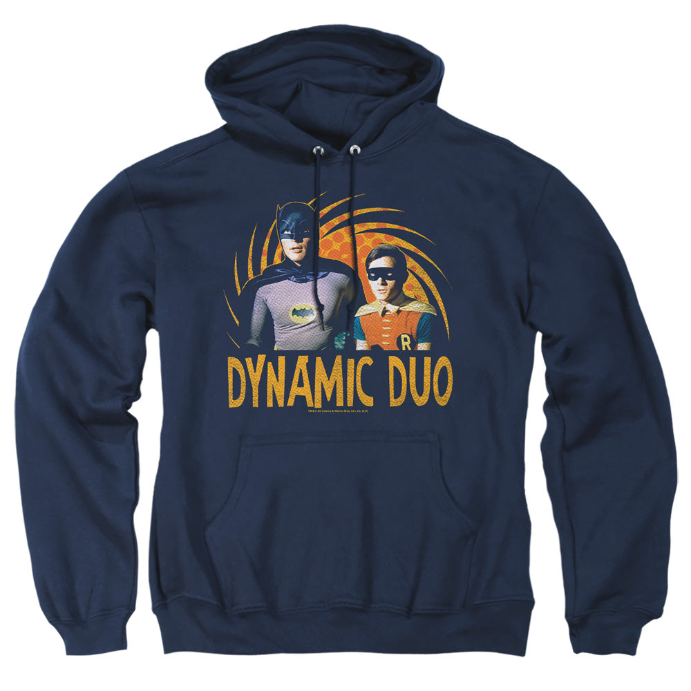 AN OFFCIALLY LICENSED BATMAN CLASSIC TV DYNAMIC ADULT UNISEX PULLOVER HOODIE NAVY