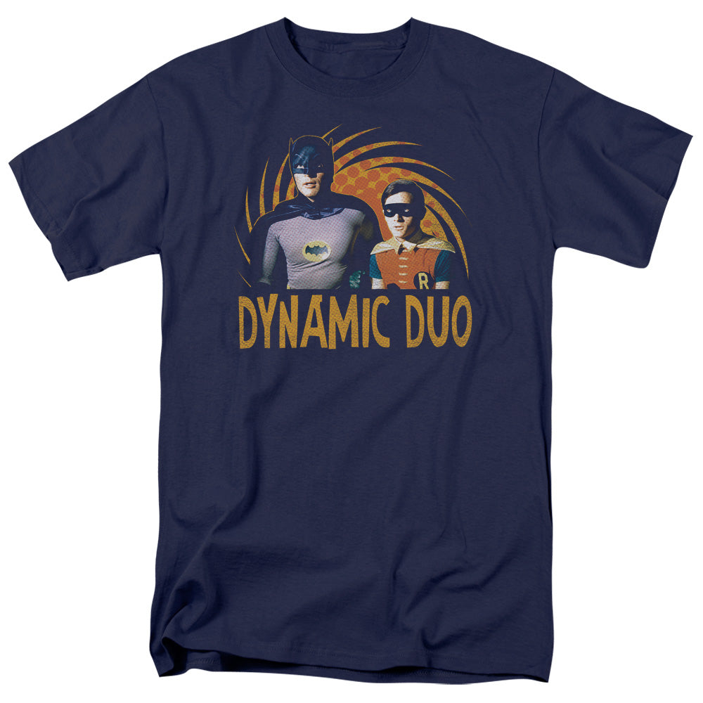 AN OFFCIALLY LICENSED BATMAN CLASSIC TV DYNAMIC MEN'S REGULAR FIT T-SHIRT NAVY