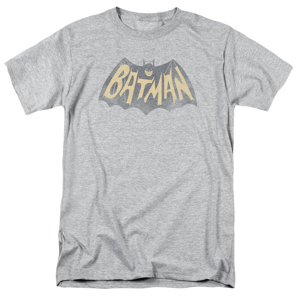 AN OFFCIALLY LICENSED BATMAN CLASSIC TV SHOW LOGO MEN'S REGULAR FIT T-SHIRT ATHLETIC HEATHER