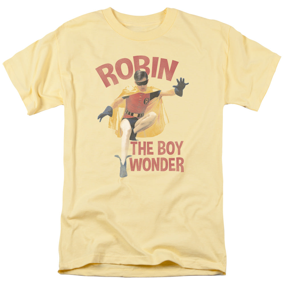 AN OFFCIALLY LICENSED BATMAN CLASSIC TV BOY WONDER MEN'S REGULAR FIT T-SHIRT BANANA