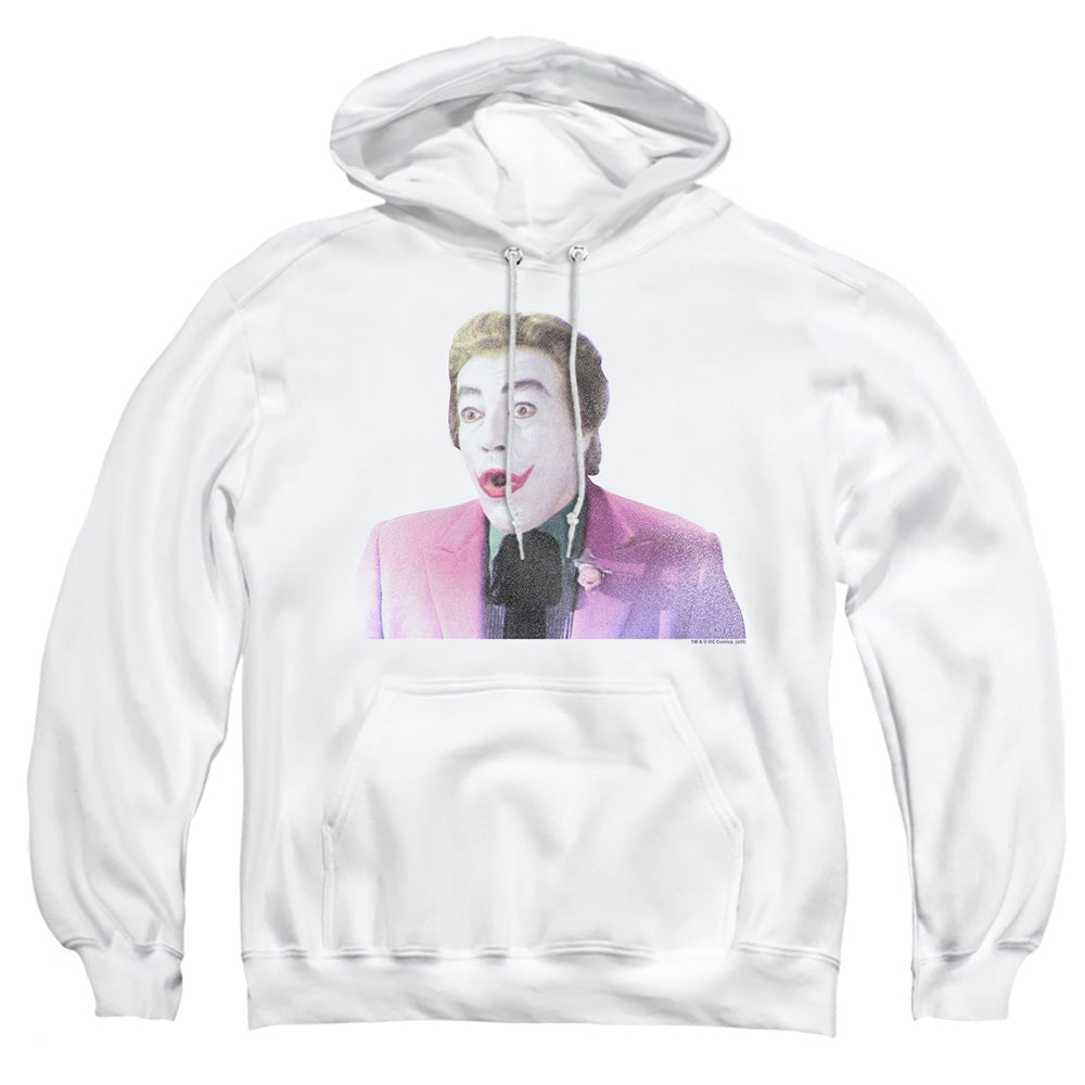 AN OFFCIALLY LICENSED BATMAN CLASSIC TV THRILLED ADULT UNISEX PULLOVER HOODIE WHITE