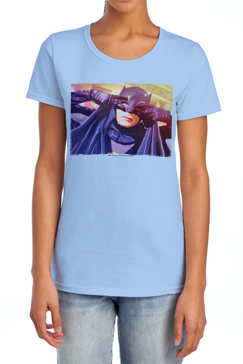 AN OFFCIALLY LICENSED BATMAN CLASSIC TV SMOOTH GROOVE WOMEN'S REGULAR FIT T-SHIRT WHITE