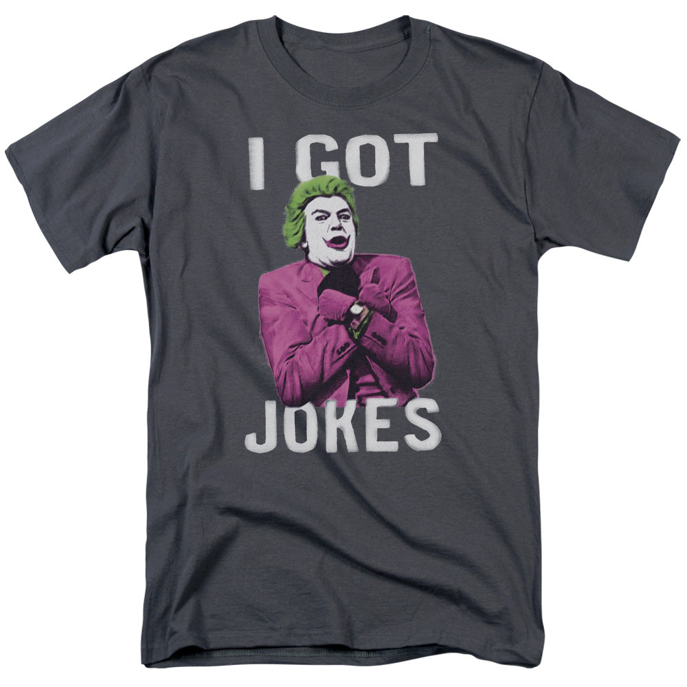AN OFFCIALLY LICENSED BATMAN CLASSIC TV GOT JOKES MEN'S REGULAR FIT T-SHIRT CHARCOAL