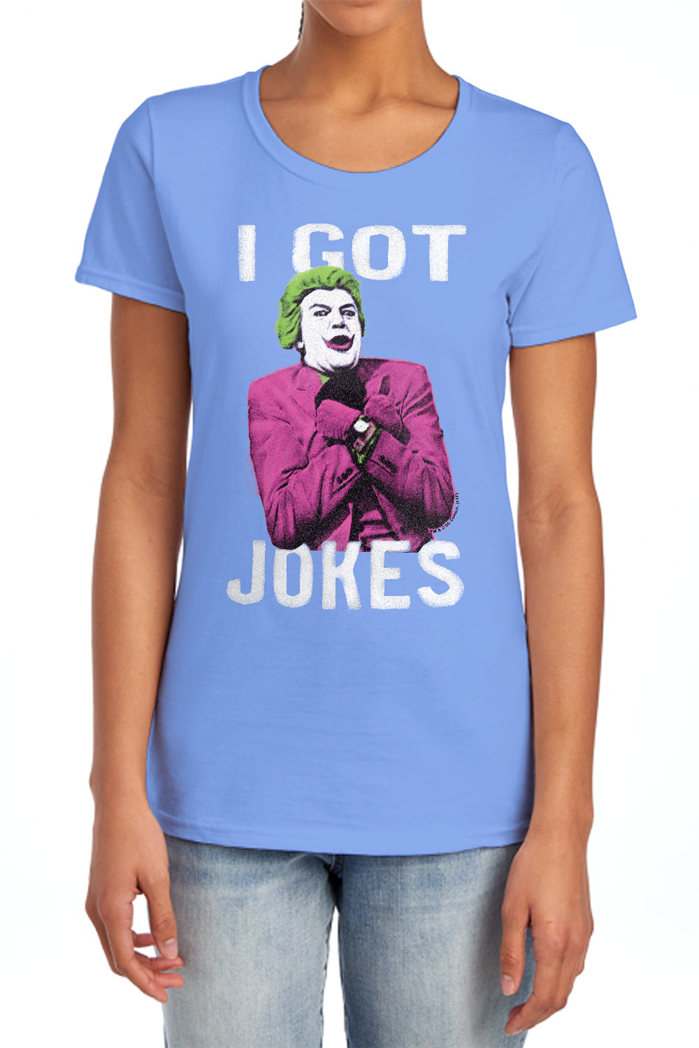 AN OFFCIALLY LICENSED BATMAN CLASSIC TV GOT JOKES WOMEN'S REGULAR FIT T-SHIRT CHARCOAL