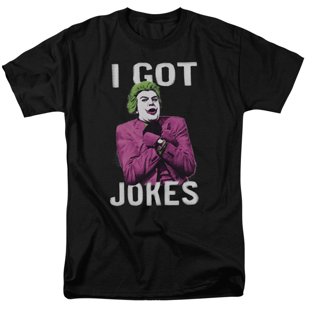 AN OFFCIALLY LICENSED BATMAN CLASSIC TV GOT JOKES MEN'S REGULAR FIT T-SHIRT BLACK