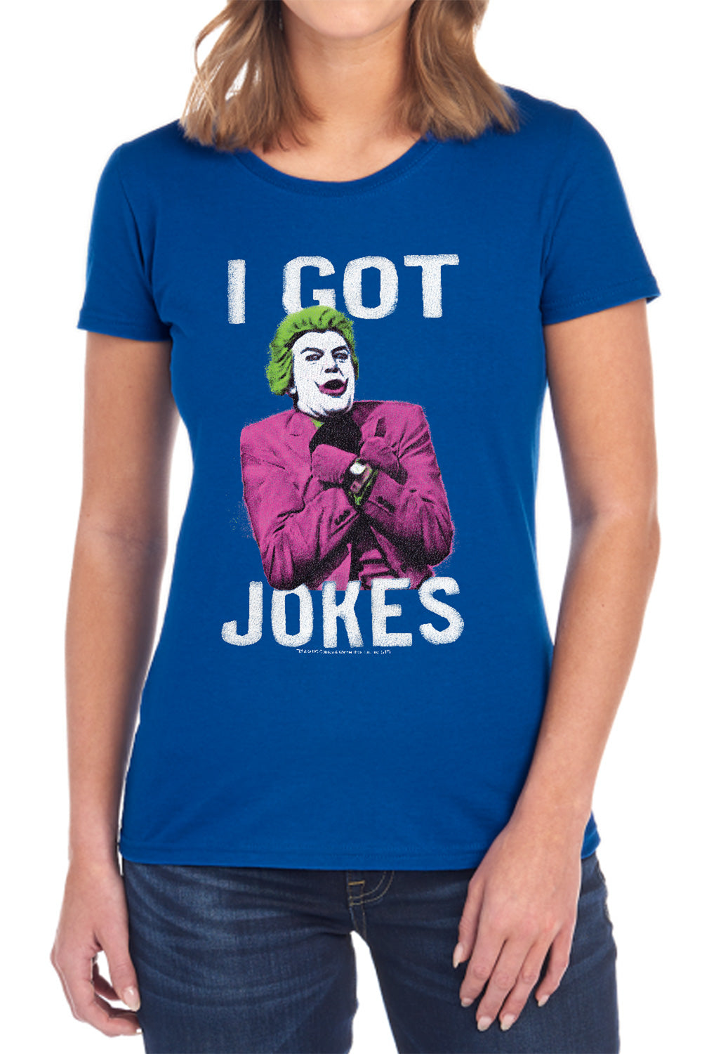 AN OFFCIALLY LICENSED BATMAN CLASSIC TV GOT JOKES WOMEN'S REGULAR FIT T-SHIRT BLACK