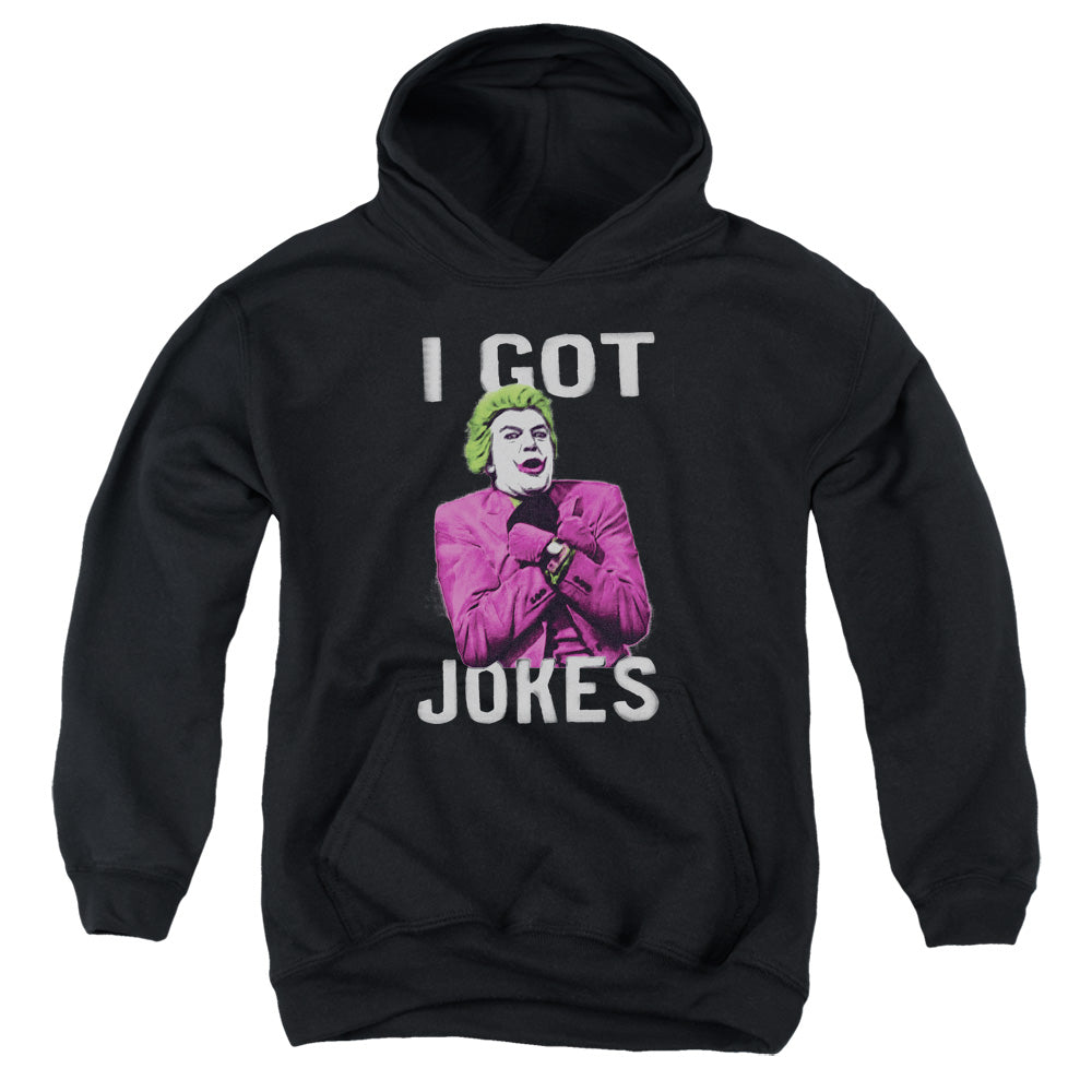 AN OFFCIALLY LICENSED BATMAN CLASSIC TV GOT JOKES YOUTH HOODIE BLACK