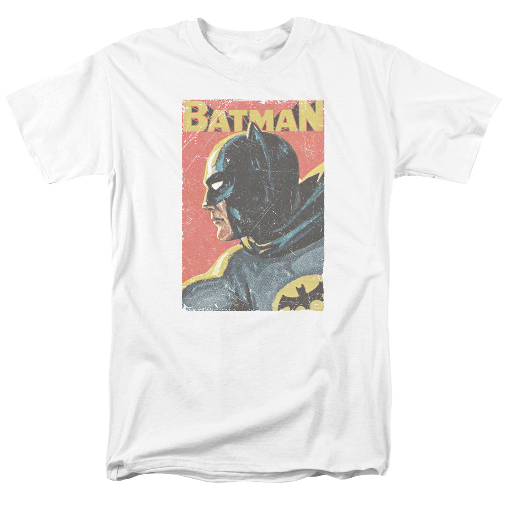 AN OFFCIALLY LICENSED BATMAN CLASSIC TV VINTMAN MEN'S REGULAR FIT T-SHIRT WHITE