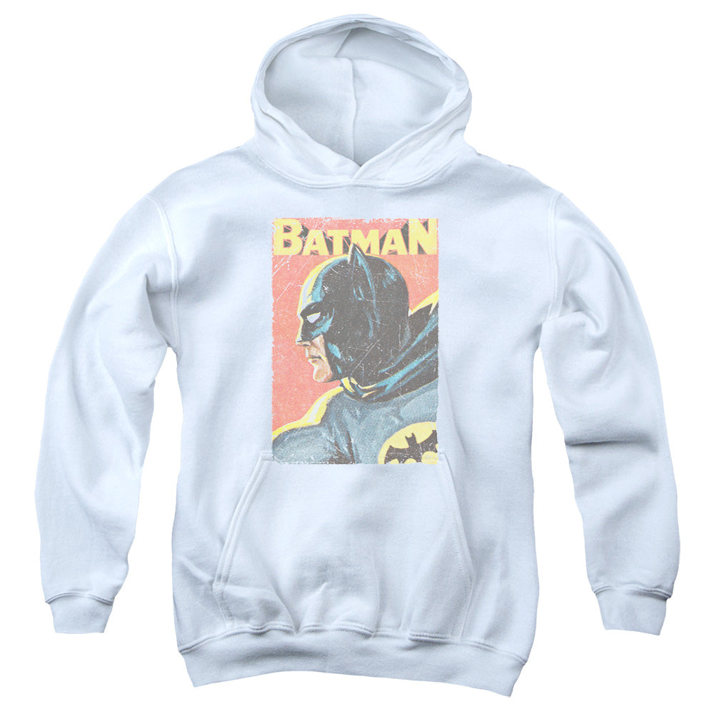 AN OFFCIALLY LICENSED BATMAN CLASSIC TV VINTMAN YOUTH HOODIE WHITE
